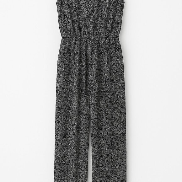 Rebel Inc. Printed Sleeveless Jumpsuit - Elastic Waist, Lined, Size M - Picture 2 of 4